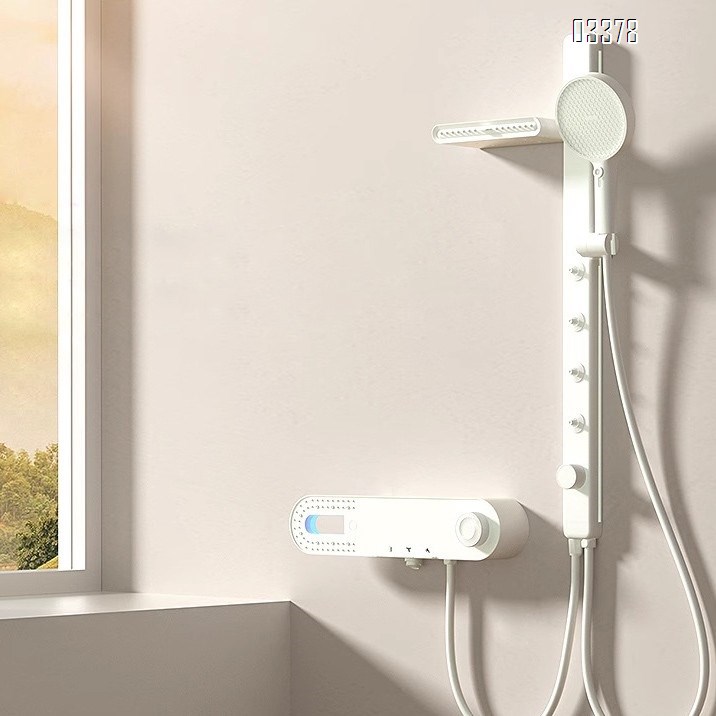 Shower Head Set for Home Bathroom Rain Spray Head with Constant Temperature for Showering Brass Shower Head for Full Pressure