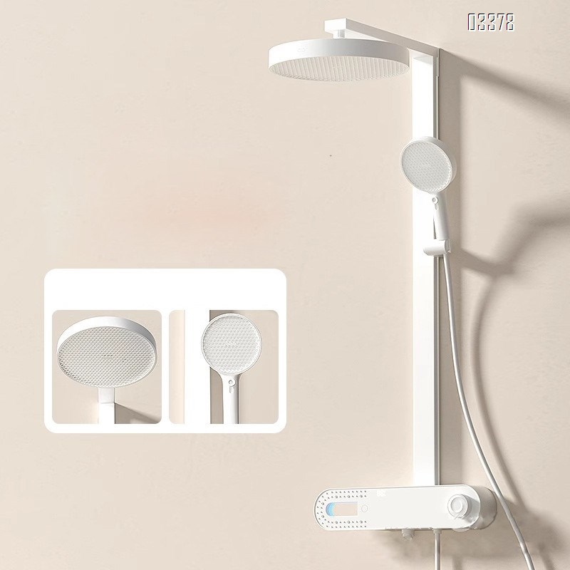 Shower Head Set for Home Bathroom Rain Spray Head with Constant Temperature for Showering Brass Shower Head for Full Pressure