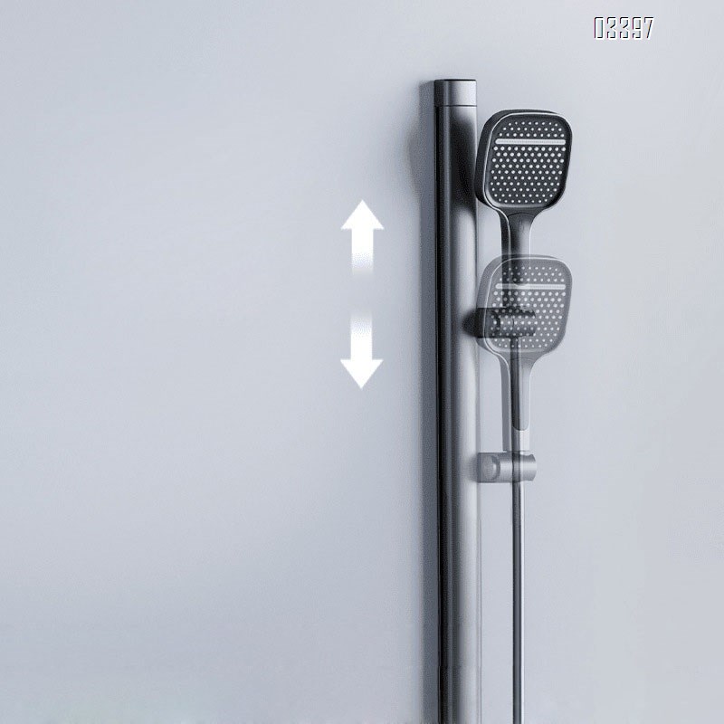 Pressure-balanced thermostatic shower head set without ceiling Brass simple bathroom split-type home use for small houses with digital display