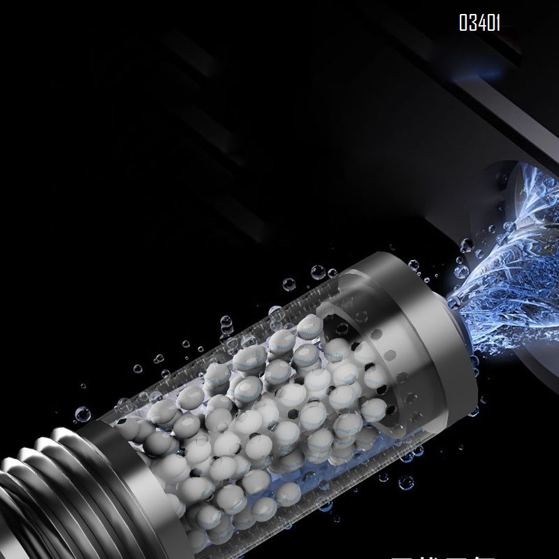 Modern shower head set for home use a complete set of temperature-controlled bathroom pressure spray gun gray shower head