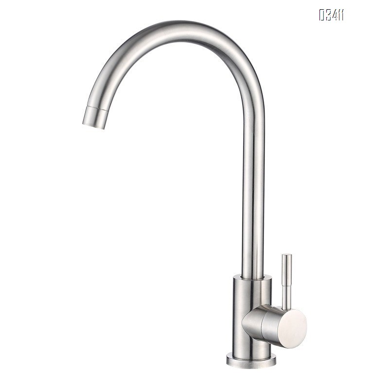 Bar Sink Faucet, SUS304 Stainless Steel Hot and Cold Kitchen Faucet Single Handle Faucet for Outdoor Sink