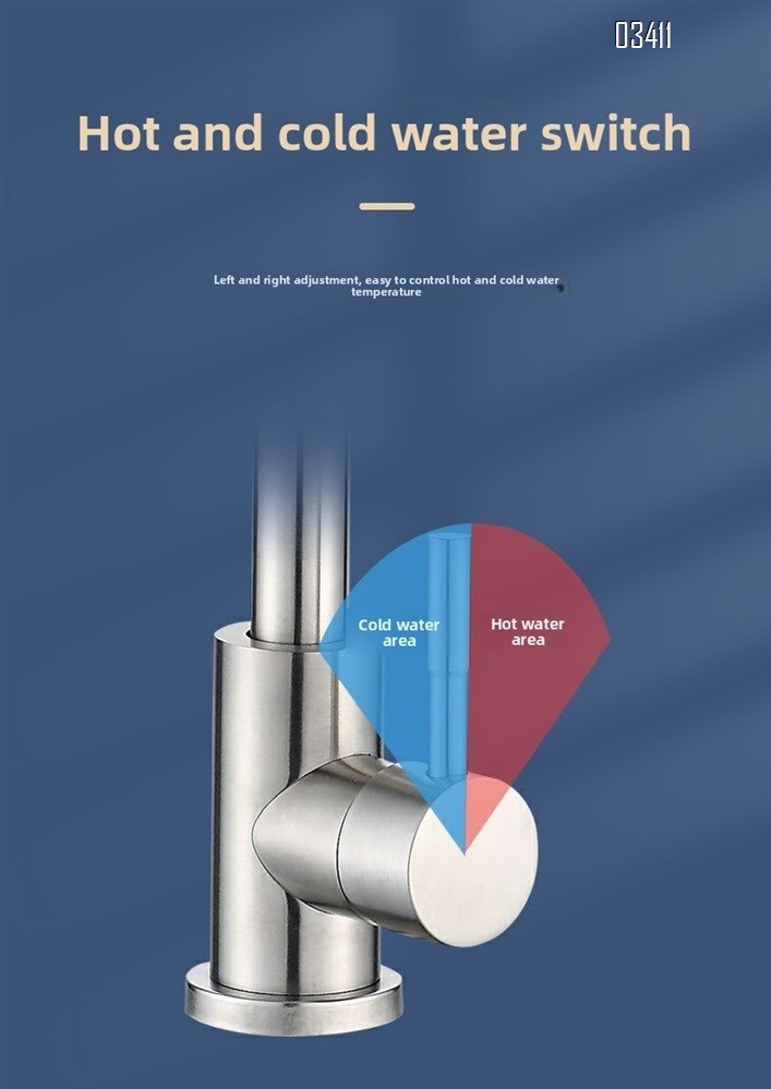 Bar Sink Faucet, SUS304 Stainless Steel Hot and Cold Kitchen Faucet Single Handle Faucet for Outdoor Sink