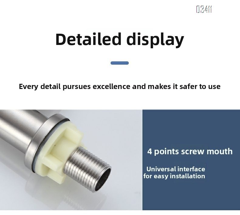 Bar Sink Faucet, SUS304 Stainless Steel Hot and Cold Kitchen Faucet Single Handle Faucet for Outdoor Sink