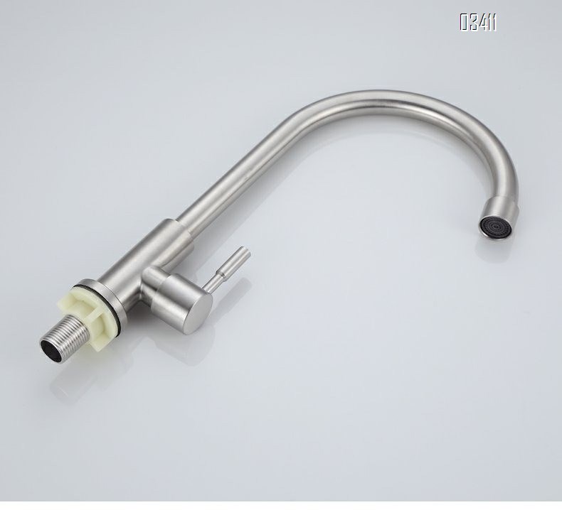 Bar Sink Faucet, SUS304 Stainless Steel Hot and Cold Kitchen Faucet Single Handle Faucet for Outdoor Sink