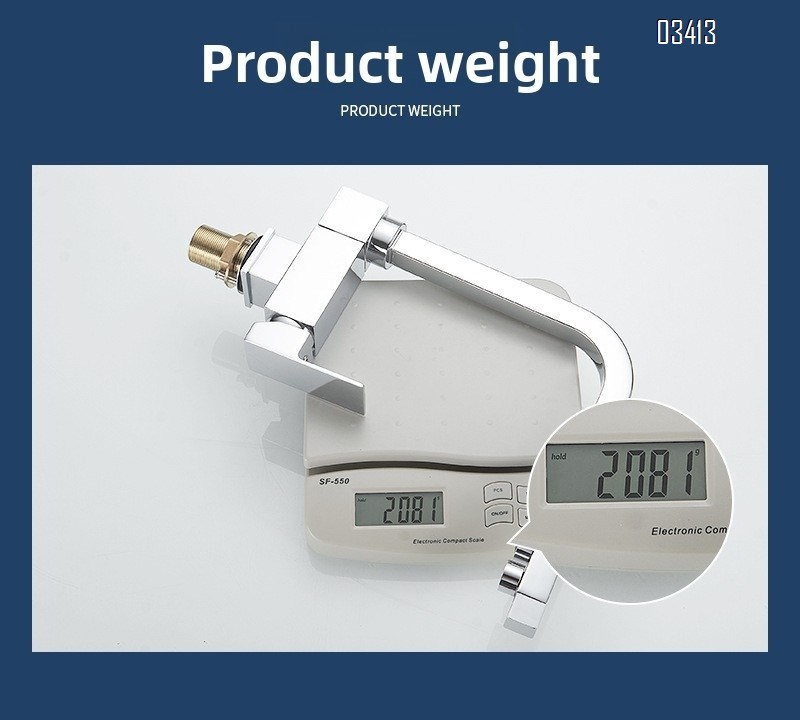 Rotatable Square Kitchen Faucet, Anti-splash Stainless Steel Sink Faucet, Single Handle  Kitchen Faucet for Sink