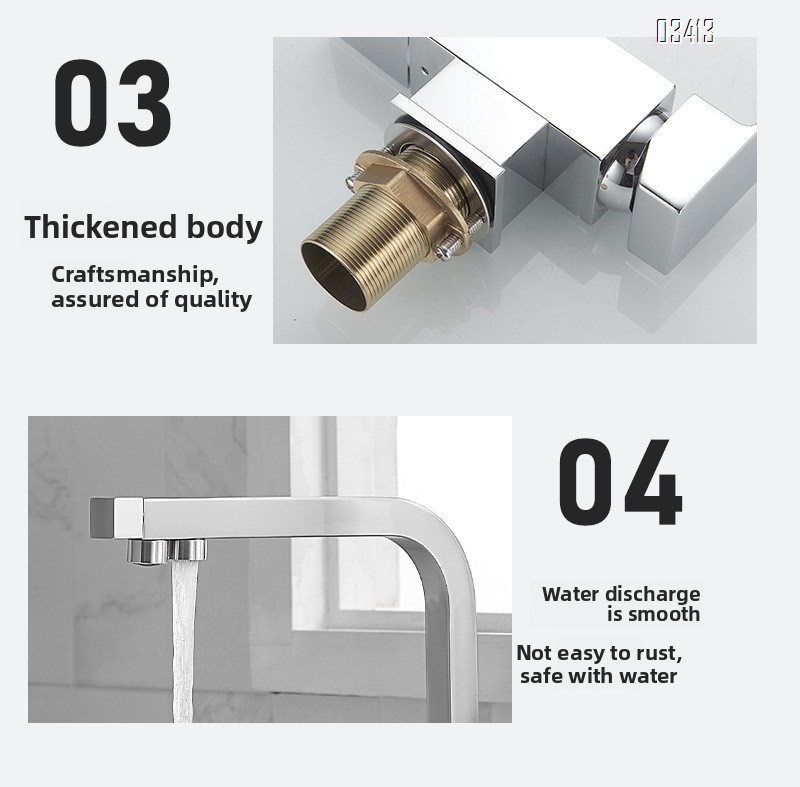 Rotatable Square Kitchen Faucet, Anti-splash Stainless Steel Sink Faucet, Single Handle  Kitchen Faucet for Sink