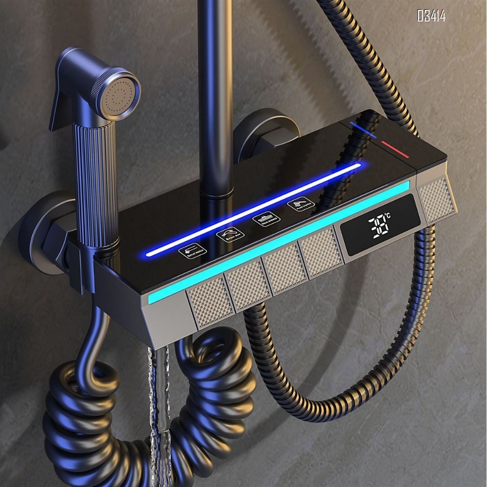 Thermostatic shower head set for home bathroom gun grey rain shower head for pressure wash bath Tap