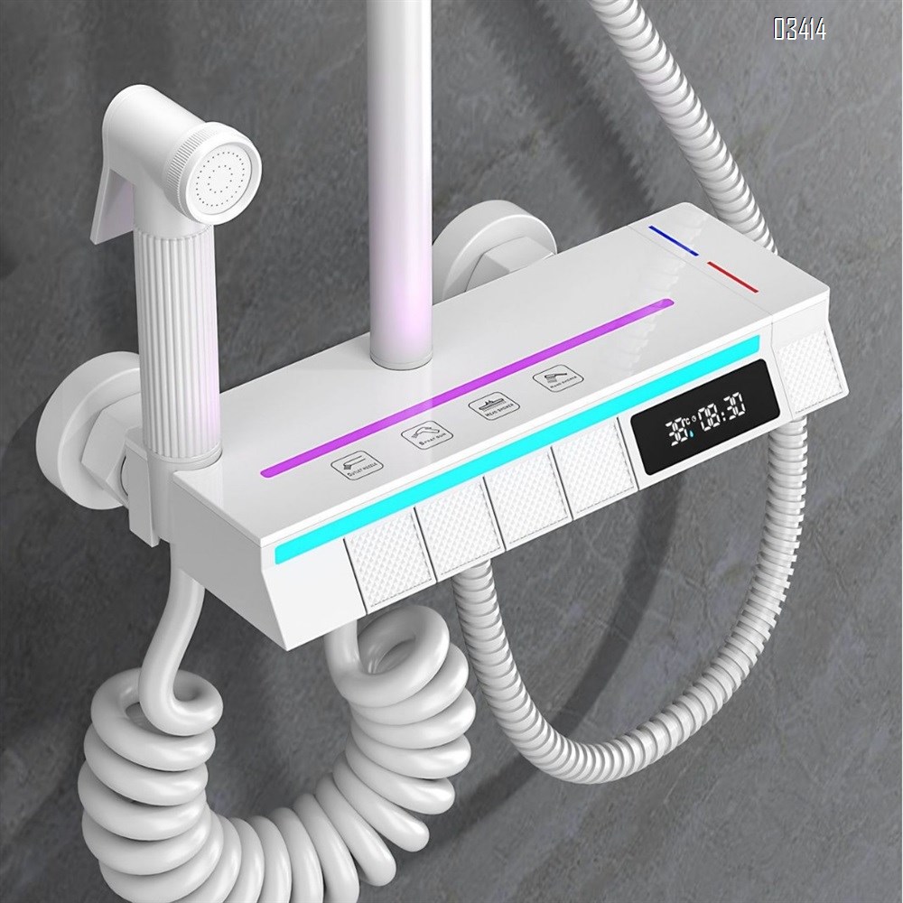 Thermostatic shower head set for home bathroom gun grey rain shower head for pressure wash bath Tap