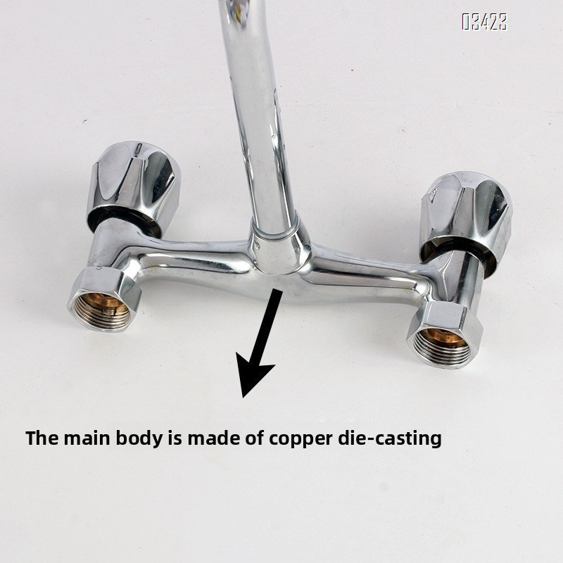 Wall Mount Kitchen Sink Faucet 2 Handle Wall Mounted Laundry Tap Wall Mounted Sink Faucets Commercial Kitchen Faucet Chrome