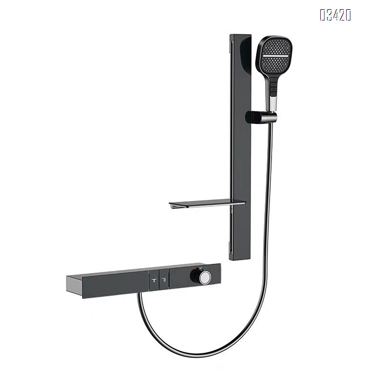 Simple split shower head set home shower bathroom hand-held shower all-Brass waterway wall-mounted shower head