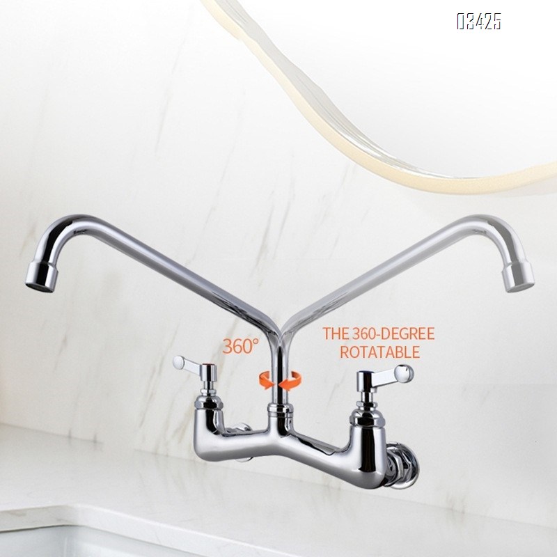 Kitchen Faucets, Kitchen Faucet 3 Hole,Kitchen Sink Faucet, Faucet for Sink 2 Handle Brass, Chrome