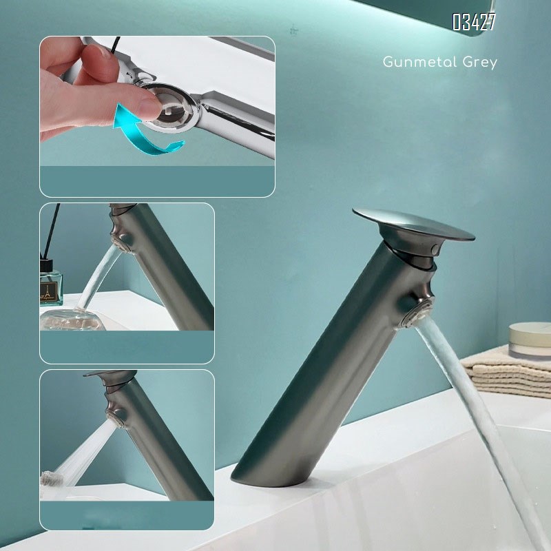 single-hole cold and hot modern Bathroom sink water Basin Best Faucets Tap Brass for home and guesthouse engineering Tap