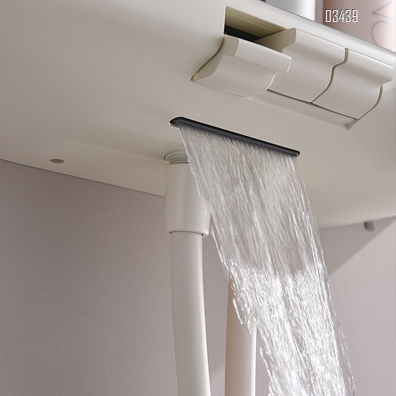 Three-speed shower head set with milky white gunmetal gray Brass nozzle for small apartments hotel and home use