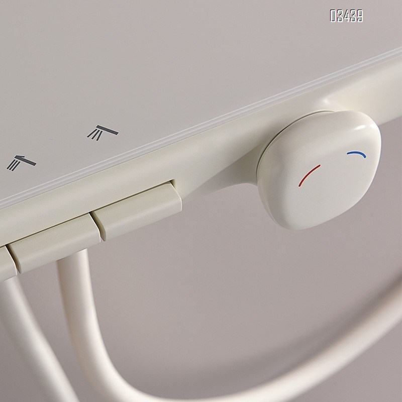 Three-speed shower head set with milky white gunmetal gray Brass nozzle for small apartments hotel and home use