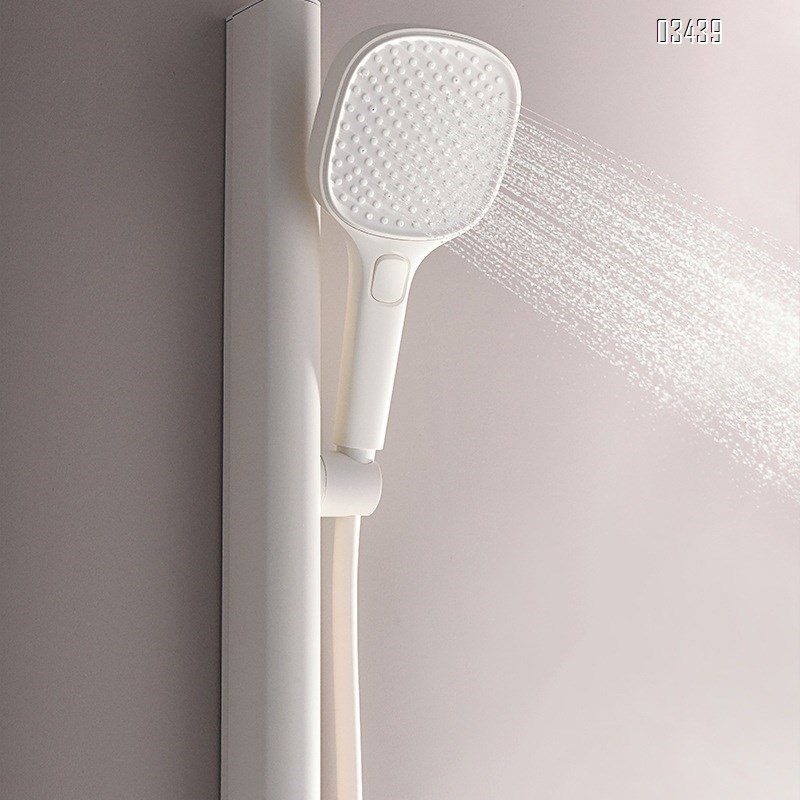 Three-speed shower head set with milky white gunmetal gray Brass nozzle for small apartments hotel and home use