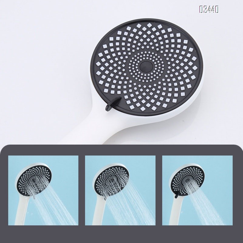 Cream style shower head set white simple no top spray home use shower all Brass thermostatic full set