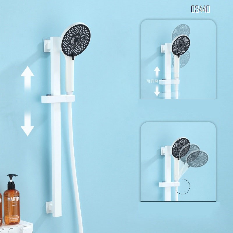 Cream style shower head set white simple no top spray home use shower all Brass thermostatic full set