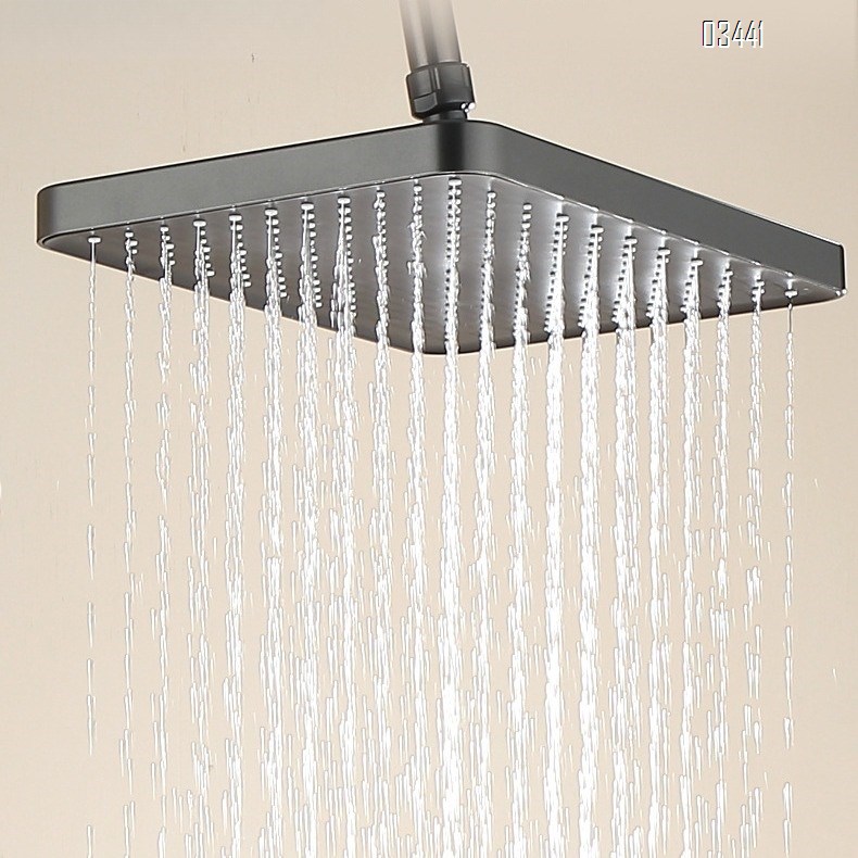 Home use shower head set with Brass smart digital display set of pressure gun grey ash piano key concealed shower device