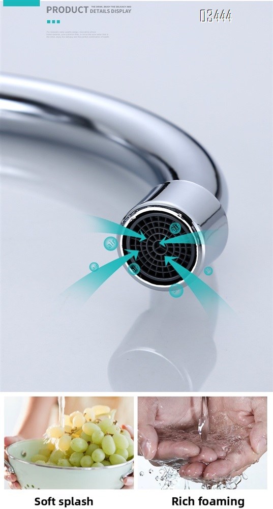 2 Handle Kitchen Sink Faucet, 360 Brassl Pipe 3 Hole Kitchen Faucet, Commercial Modern Chrome Kitchen Sink Faucet