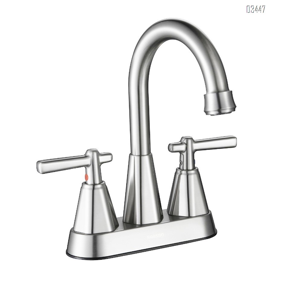 2 Handles Kitchen Faucet for 3 Hole Sink, 8.5 Inch 360° Rotating Spout Kitchen Sink Faucet for Wet Bar Kitchen Bathroom Laundry