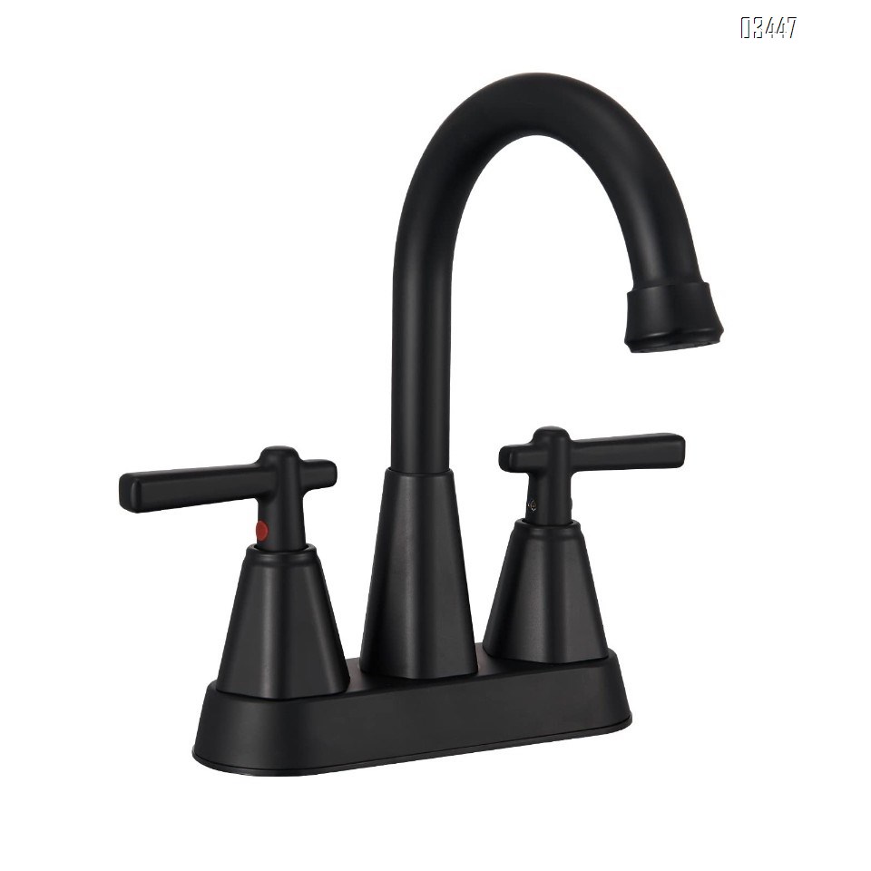 2 Handles Kitchen Faucet for 3 Hole Sink, 8.5 Inch 360° Rotating Spout Kitchen Sink Faucet for Wet Bar Kitchen Bathroom Laundry