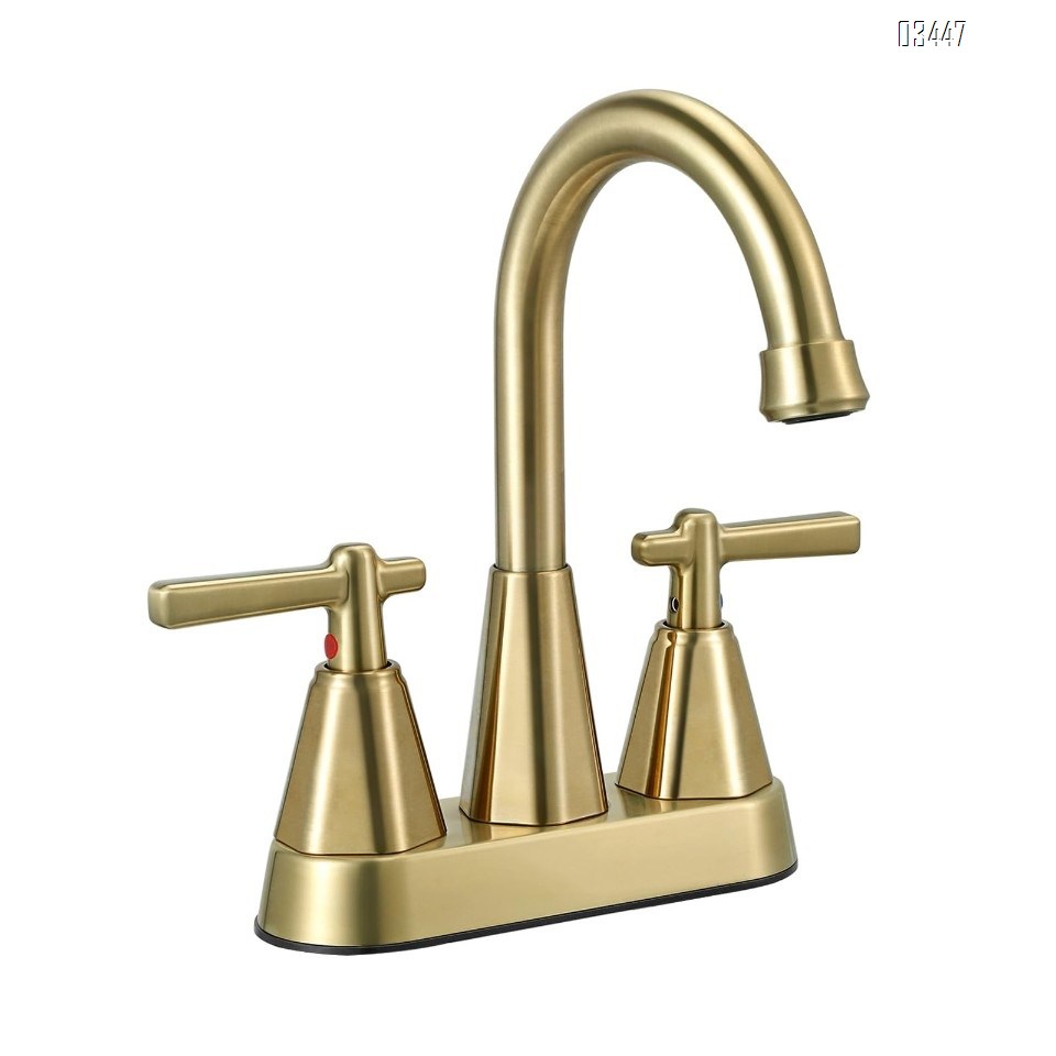 2 Handles Kitchen Faucet for 3 Hole Sink, 8.5 Inch 360° Rotating Spout Kitchen Sink Faucet for Wet Bar Kitchen Bathroom Laundry