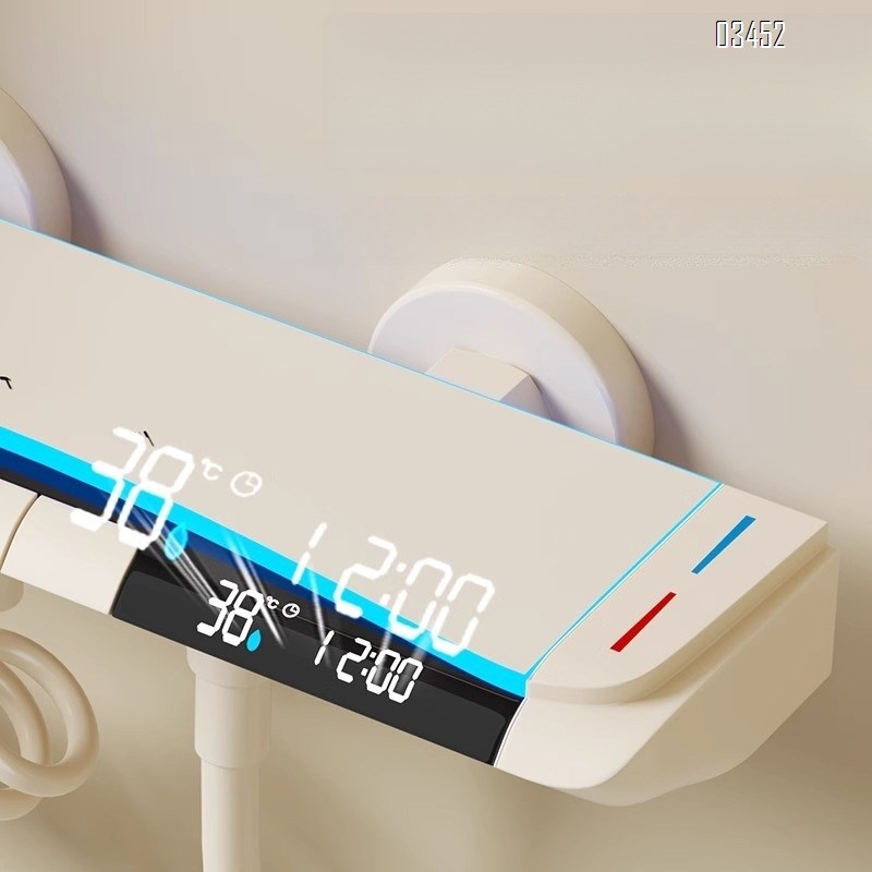 Brass Simple shower head set piano key white home bathroom shower washroom ceilingless spray shower head full Tap