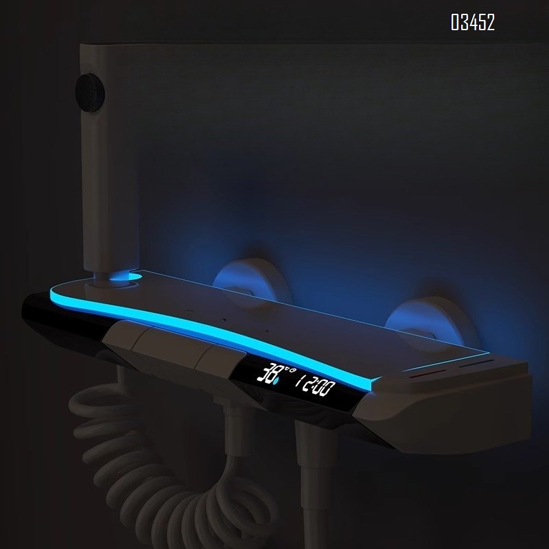 Brass Simple shower head set piano key white home bathroom shower washroom ceilingless spray shower head full Tap