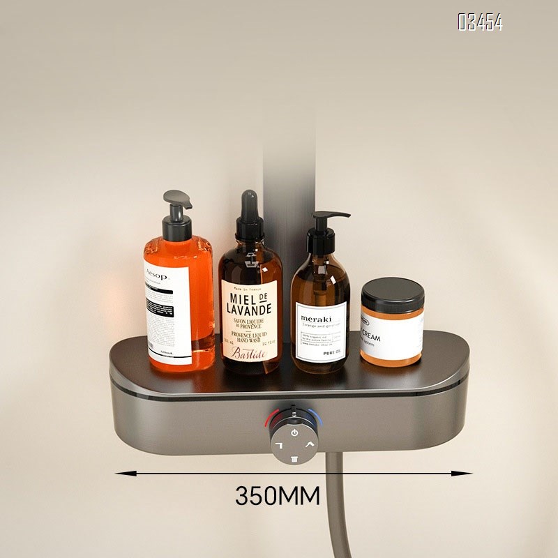 Gun gray new shower head set faucet with three functions large ceiling spray high-end large storage simple cold and hot Tap