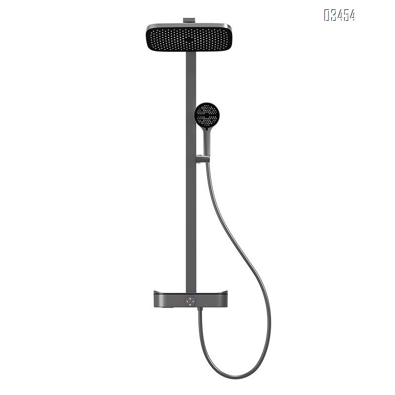 Gun gray new shower head set faucet with three functions large ceiling spray high-end large storage simple cold and hot Tap