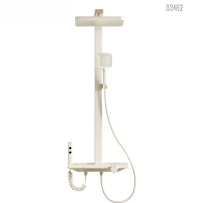 Brass cream white shower head set thermositatic shower head set Pressure spray head set Wall-mounted shower head set