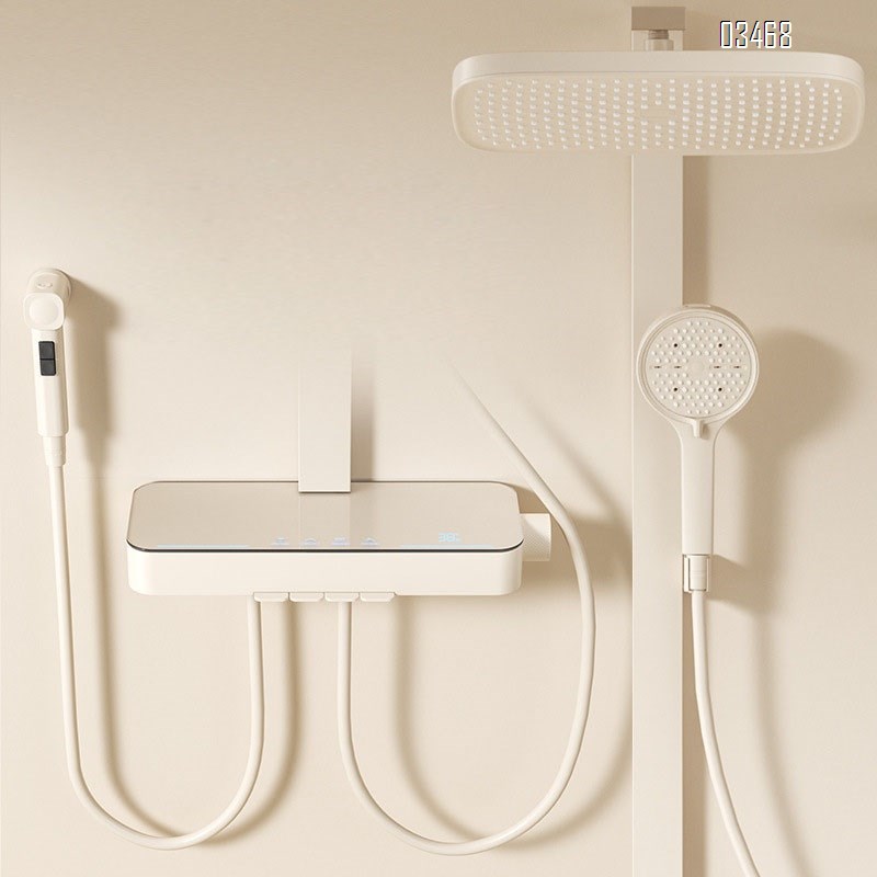 Full Brass gunmetal grey shower faucet set home use cold and hot bathroom faucet grey spray head shower combination