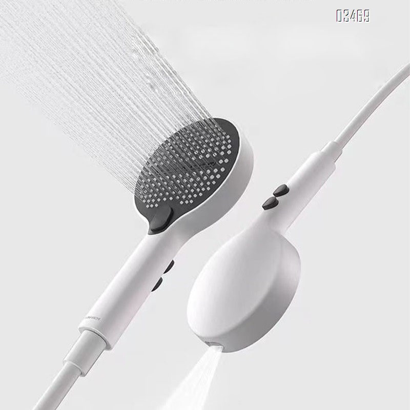 Full Brass simple shower head set without top for home use white liquid silicone spray head for bathroom shower device