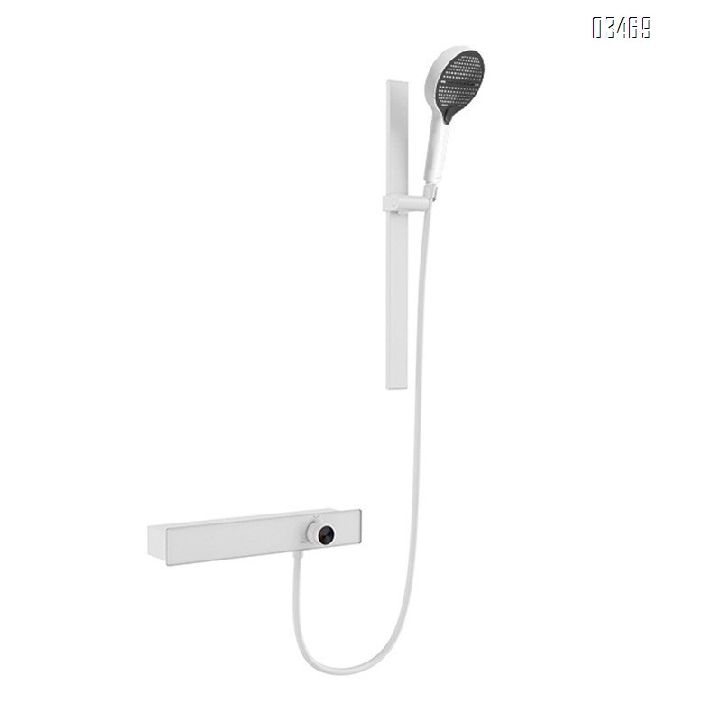 Full Brass simple shower head set without top for home use white liquid silicone spray head for bathroom shower device