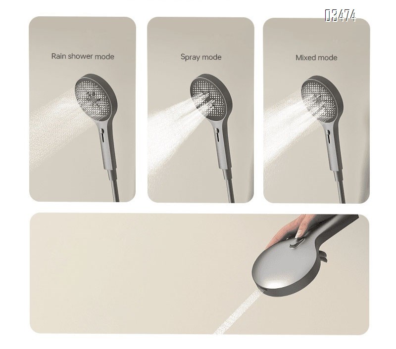 Brass Multi-functional shower head set with lift waist spray separate cold and hot design for small apartments piano key style