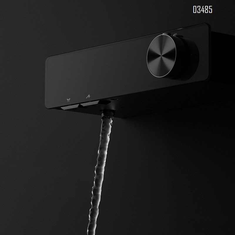 New 3D hydro-massage easy home use no-top spray milk white thermostatic constant temperature digital minimalist shower head set