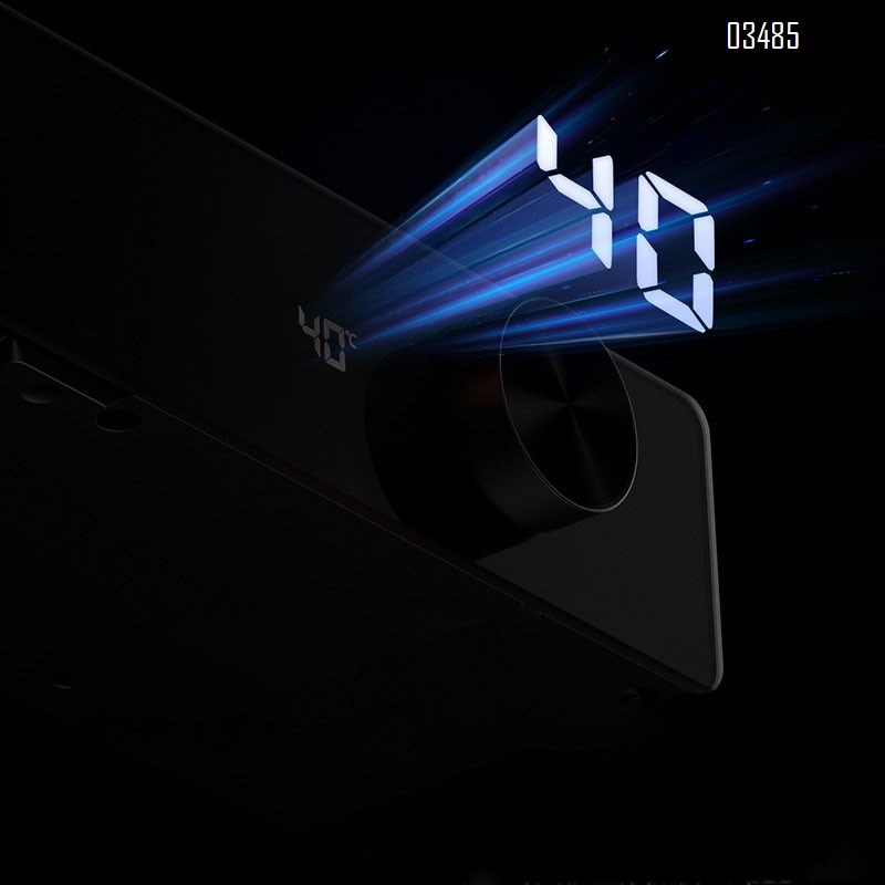 New 3D hydro-massage easy home use no-top spray milk white thermostatic constant temperature digital minimalist shower head set