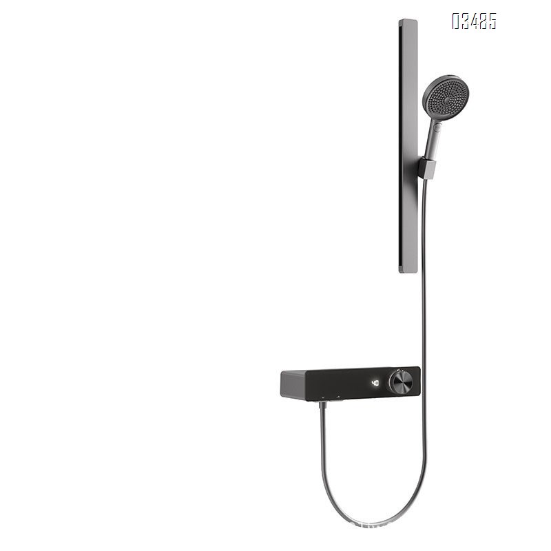 New 3D hydro-massage easy home use no-top spray milk white thermostatic constant temperature digital minimalist shower head set