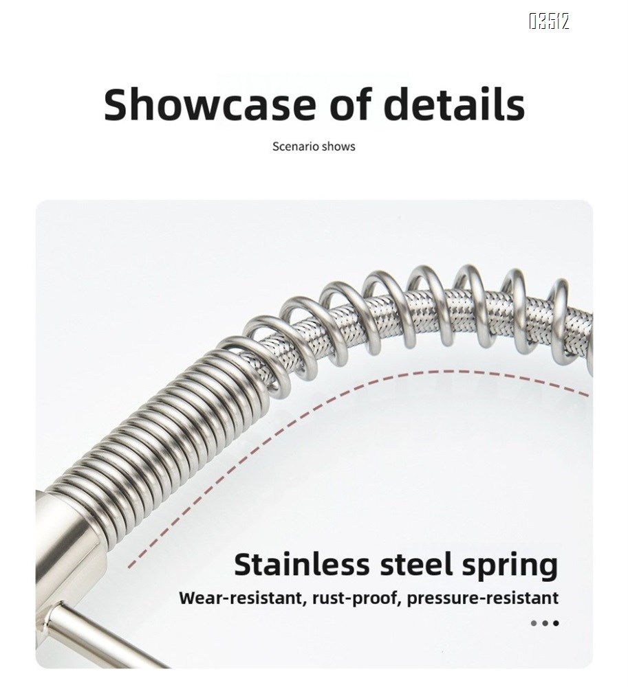 Kitchen Faucet with Pull Down Sprayer Brass 1 Handle Pull Out Spring Sink Faucets 1 Hole Dual Function for Farmhouse Camper