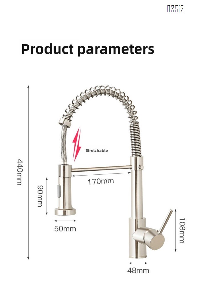 Kitchen Faucet with Pull Down Sprayer Brass 1 Handle Pull Out Spring Sink Faucets 1 Hole Dual Function for Farmhouse Camper