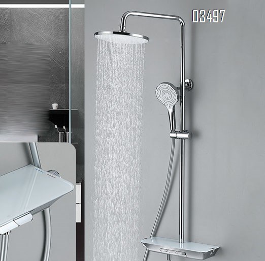 Shower head set with piano keys intelligent temperature control shower set with pressure increase for bathroom rain shower