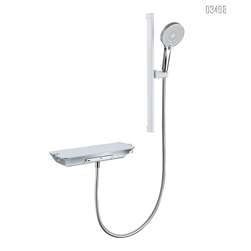 Chrome Piano Key 2-function Shower Head Set for Home Minimalist Temperature-controlled Bath Bathroom Shower Head