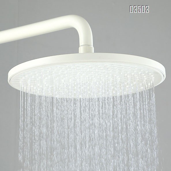 Shower Head Set Ambient Light LED cream Milk White Shower Head Set Shower Head Rain Tap Top Spray