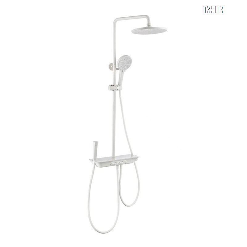 Shower Head Set Ambient Light LED cream Milk White Shower Head Set Shower Head Rain Tap Top Spray