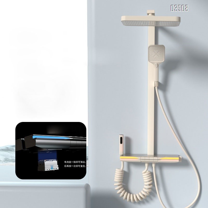 Full Brass home shower set hotel bathroom shower head atmosphere light shower set full set Tap