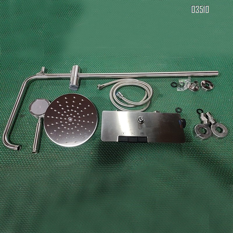 Gun Grey Cold and hot water multiple function Shower Head Set Brass Pressure Boosting Bathroom Shower Head Set