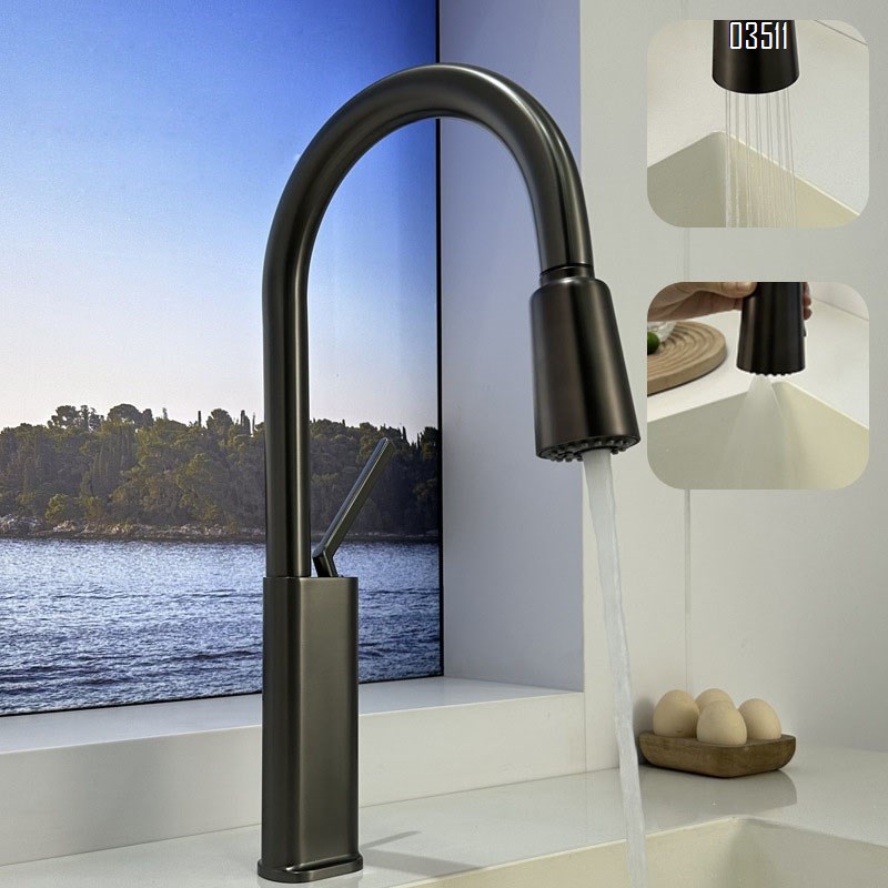 Stainless Steeel modern Kitchen sink water Best Faucets pull out Tap with cold and hot water for washing vegetables sink telescopic faucet