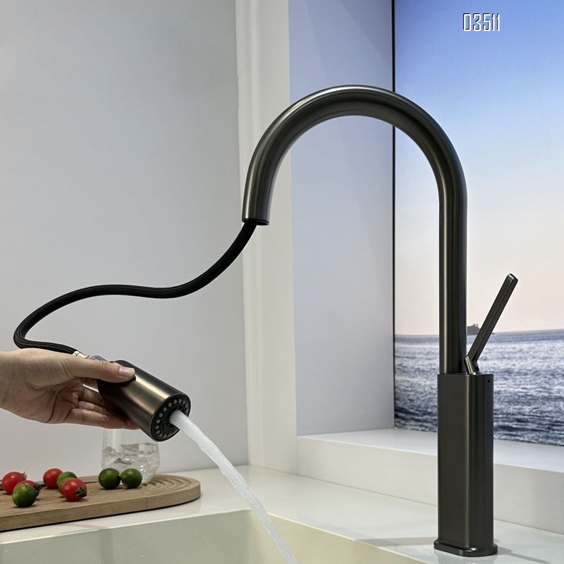 Stainless Steeel modern Kitchen sink water Best Faucets pull out Tap with cold and hot water for washing vegetables sink telescopic faucet