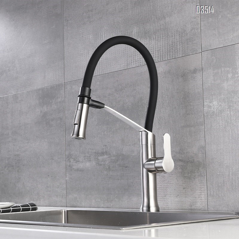 stainless steel kitchen cold and hot water faucet rotary sink Magnetic attraction suction bracket multi-directional faucet