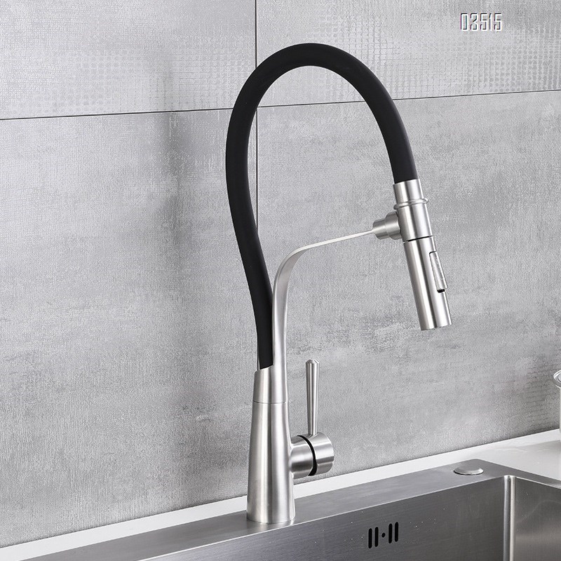 stainless steel kitchen cold and hot water faucet rotary sink Magnetic attraction suction bracket multi-directional faucet